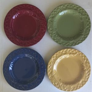 Set Of 2 Signature”Home Grown” Salad/Dessert Plates By Riviera Van Beers…